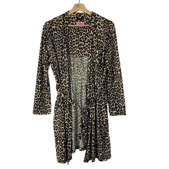 Kate Spade Leopard Print Toasty Lounge Robed M - Picture 3 of 5